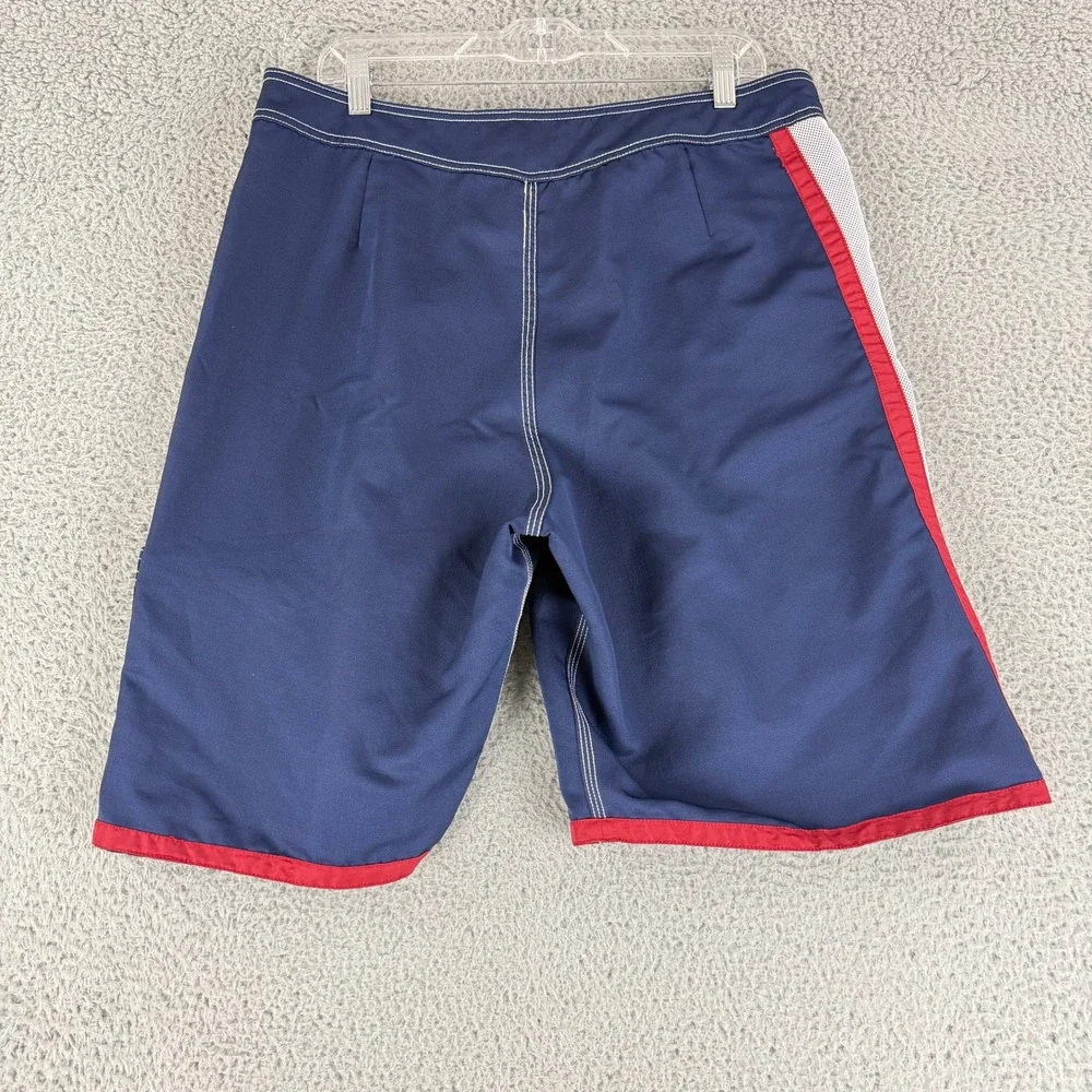 Rusty Board Shorts Mens 36 Navy Blue Vintage Ripstop Mesh Cargo Swim Trunks‎